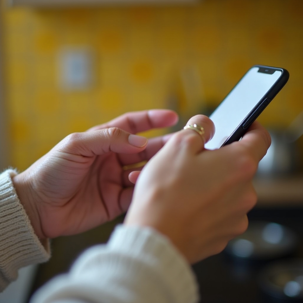 Configurazione dello smartphone per una signora anziana