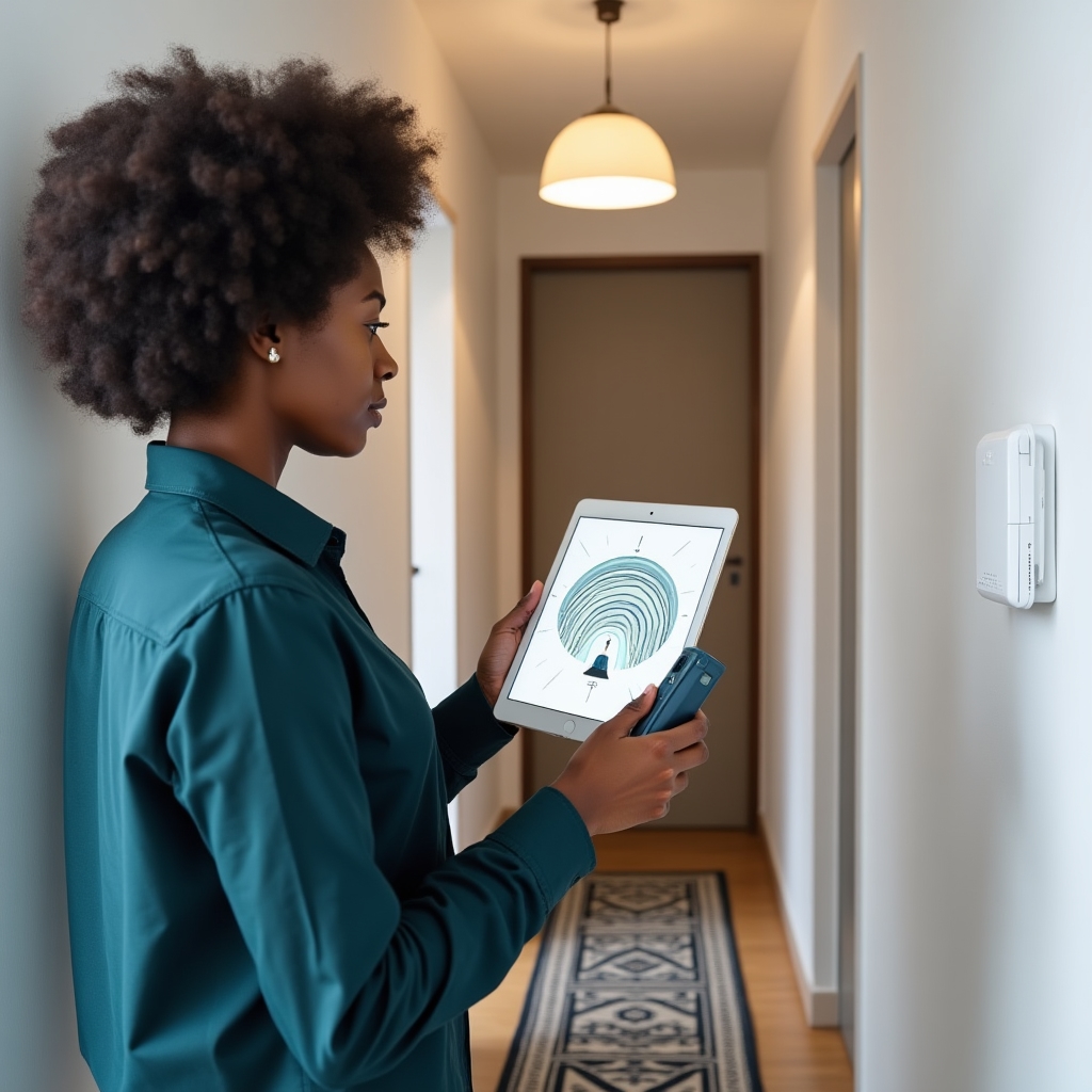 Tecnico che analizza la rete domestica e configura il router